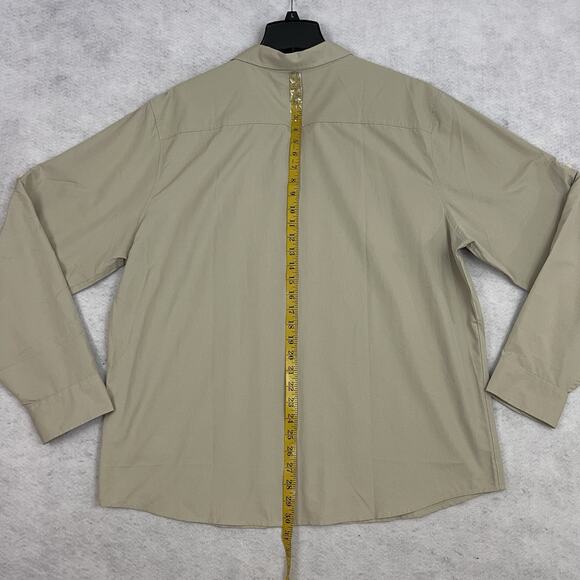 Marmot Mens Aerobora Button Down Shirt XXL Sandbar Tan Roll Tab Wicking Rip Stop - Picture 6 of 15